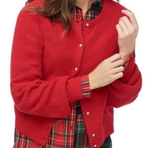 J.CREW Alpaca&Wool Soft Sweater Bling Cardigan Holidays Christmas